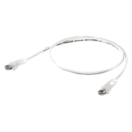 Hubbell Premise Wiring CBL ASSY MOD 24-4PR STRANDED, CAT6 T568A/B 7FT, WHITE NEXTSPEED HC6W07